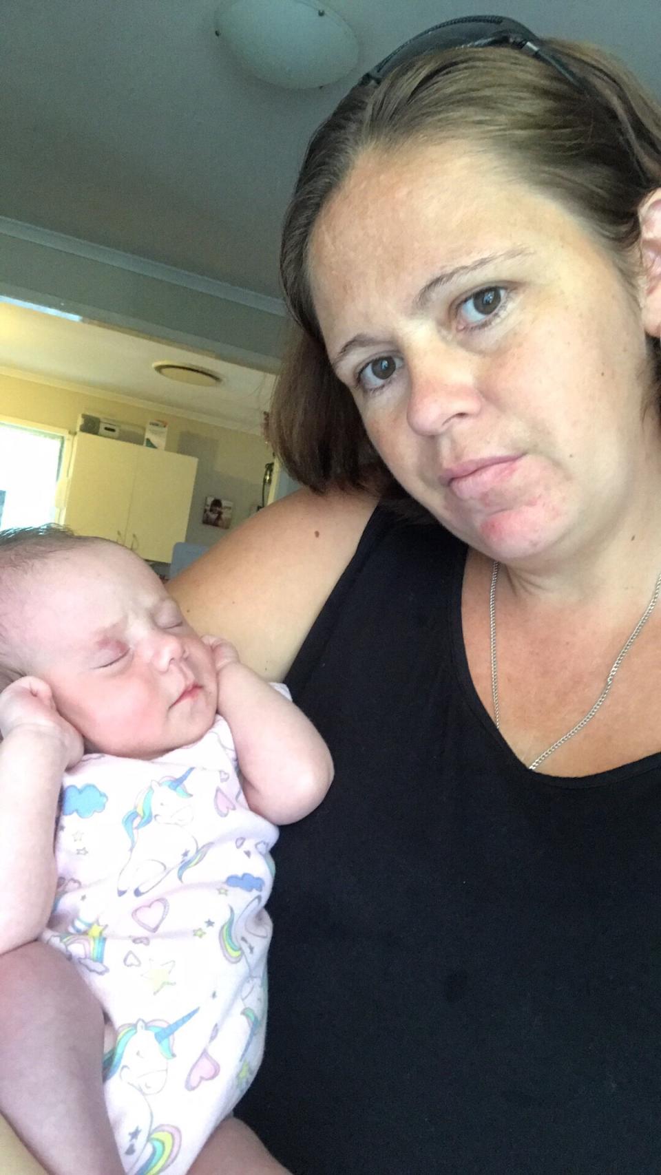 Jacinta Fokes claims her four-day-old daughter Savannah was ‘burned’ by a Huggies nappy. Source: Supplied/Jacinta Fokes