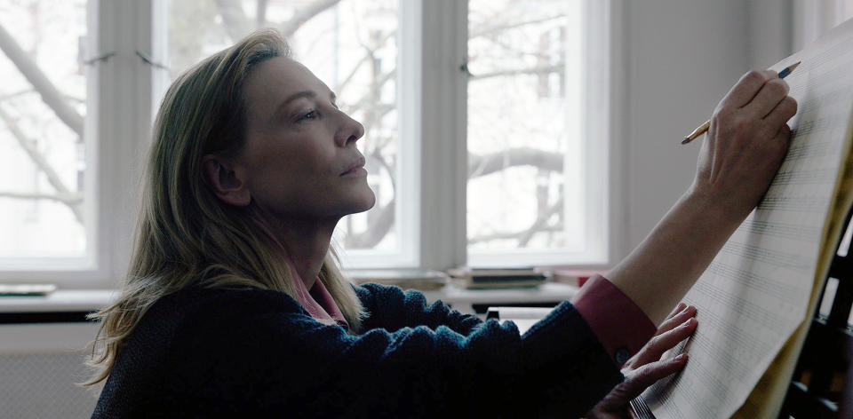 En esta imagen proporcionada por Focus Features Cate Blanchett en una escena de "Tar". (Focus Features vía AP)