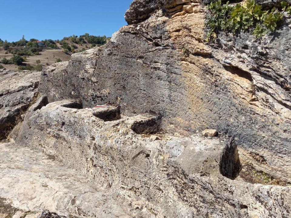 A similar stone altar was found at the second castle, also with basins to collect the blood of those sacrificed, Erdoğan said.