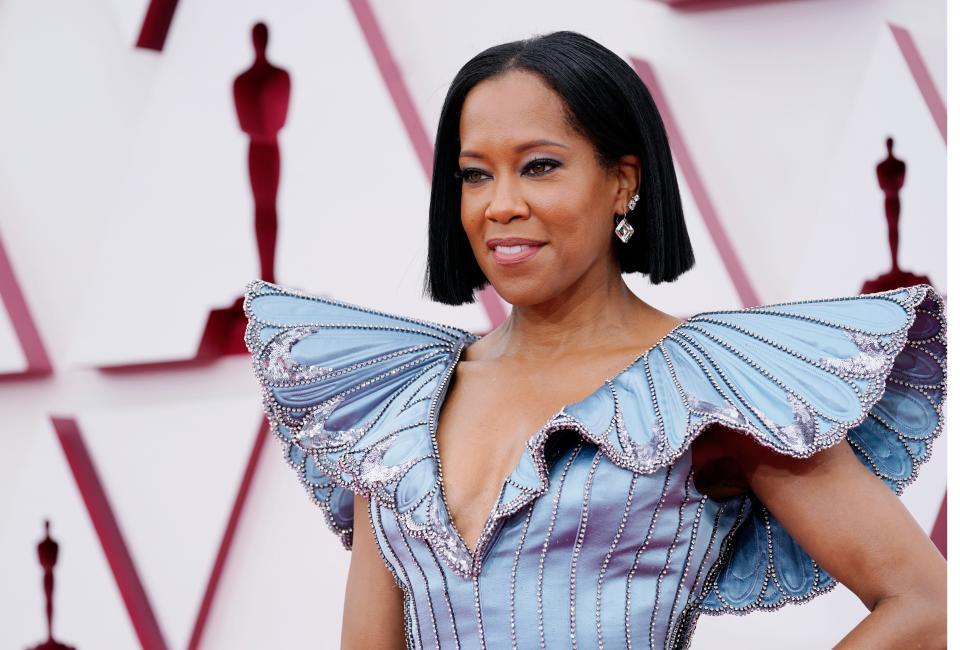 LOS ANGELES, CALIFORNIA – APRIL 25: Regina King attends the 93rd Annual Academy Awards at Union Station on April 25, 2021 in Los Angeles, California. (Photo by Chris Pizzelo-Pool/Getty Images) ORG XMIT: 775644676 ORIG FILE ID: 1314418110