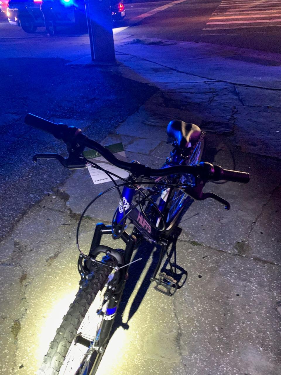 This bicycle was involved in a crash early Wednesday in downtown Ocala.