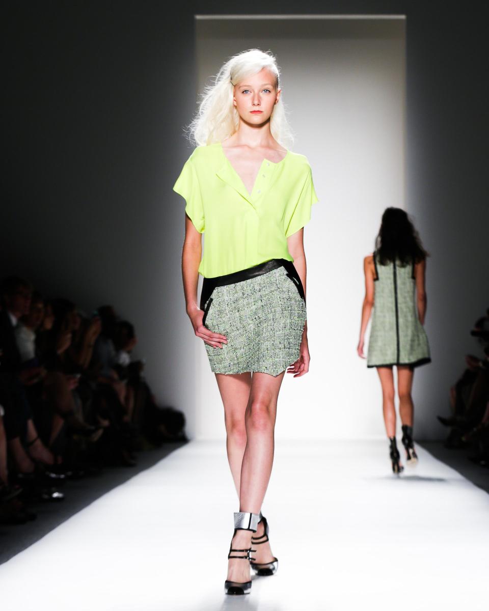 In this Thursday, Sept. 5, 2013, photo, fashion from the Marissa Webb Spring 2014 collection is modeled during Fashion Week in New York. (AP Photo/Marissa Webb)