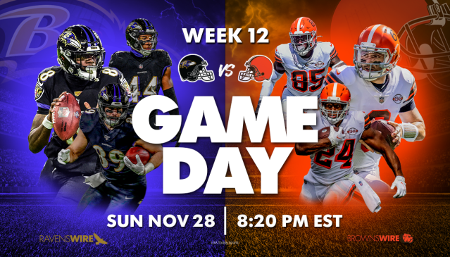 Browns vs. Ravens Week 12: How to watch, listen and stream