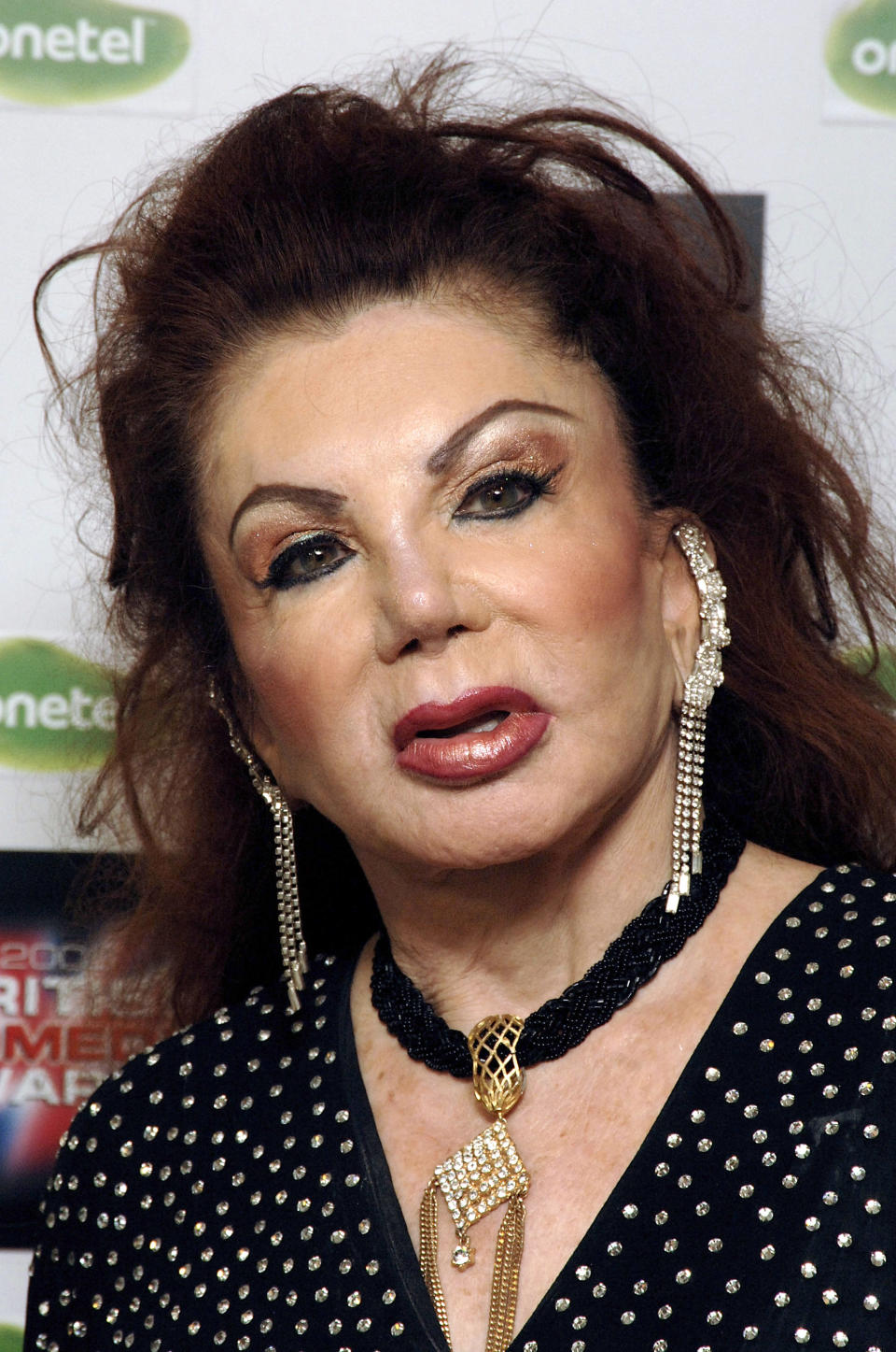LONDON - DECEMBER 14:  (EMBARGOED FOR PUBLICATION IN UK TABLOID NEWSPAPERS UNTIL 48 HOURS AFTER CREATE DATE AND TIME)  Jackie Stallone arrives for the British Comedy Awards 2005 at London Television Studios on December 14, 2005 in London, England.  (Photo by Dave M. Benett/Getty Images)