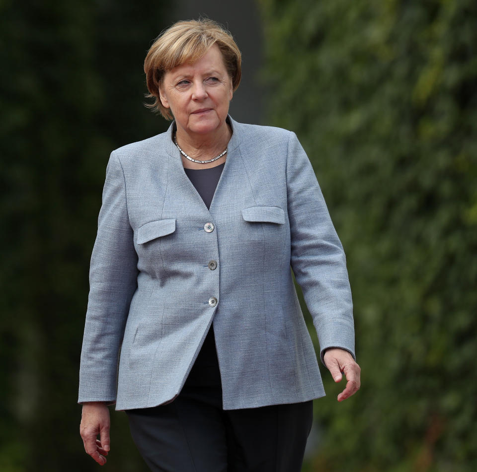 Angela Merkel’s Christian Democratic Union are comfortably ahead in the polls (Getty)