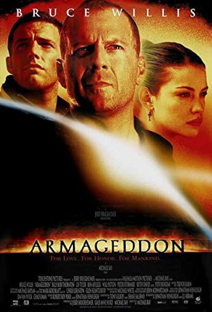 Movie poster for the 1998 film, Armageddon