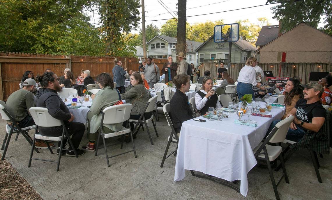 The Young Family Farm, 3819 Wayne Ave., held a fundraising dinner last Saturday using produce from the gardens.