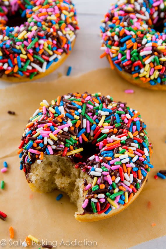 Chocolate Frosted Donut with Sprinkles