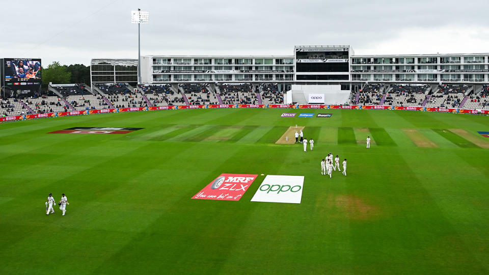 Players and officials, pictured here leaving the field on day two of the ICC World Test Championship final.