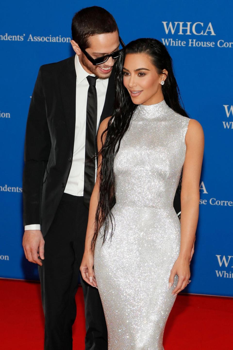 Pete Davidson and Kim Kardashian attend the 2022 White House Correspondents' Association Dinner at Washington Hilton (Getty Images)