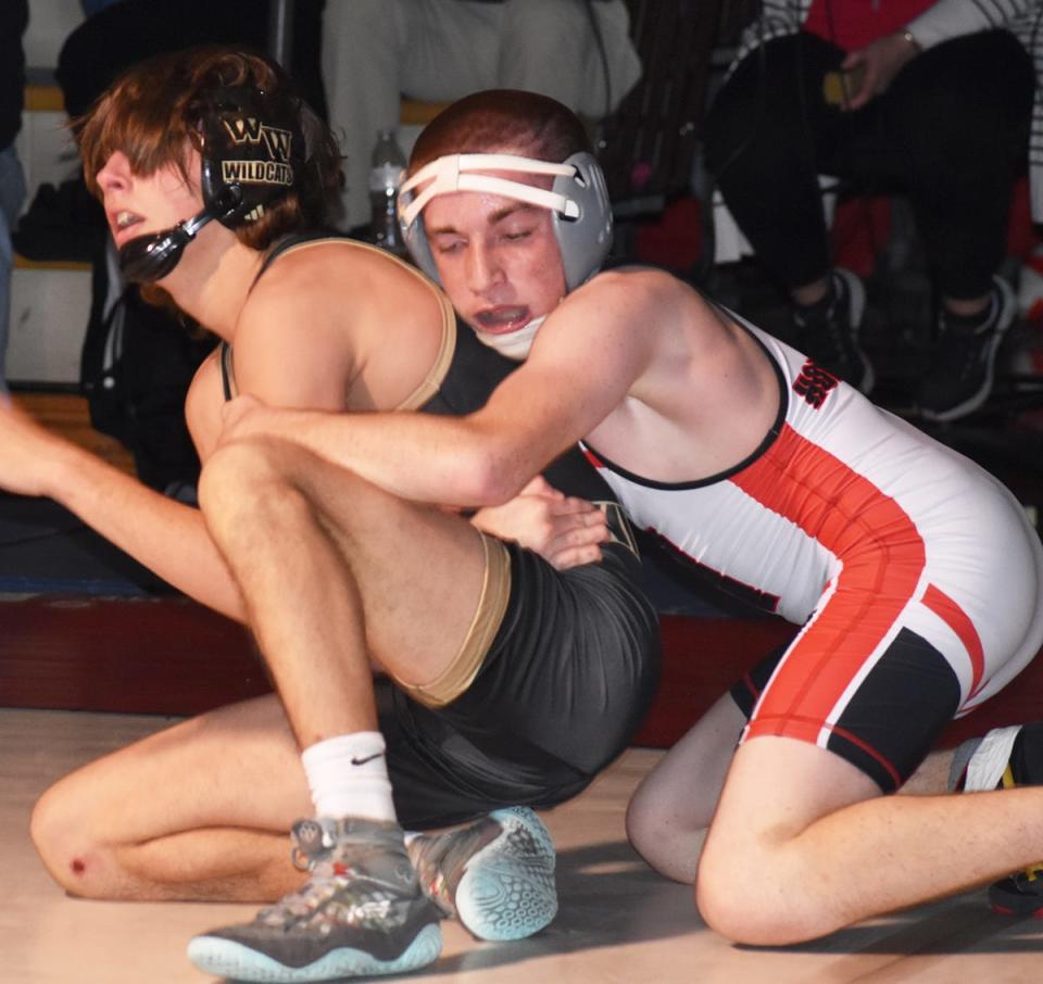 Honesdale's Justin Scanlon closed out this year's Battle for the Belt with an 8-3 decision in the evening's final bout.