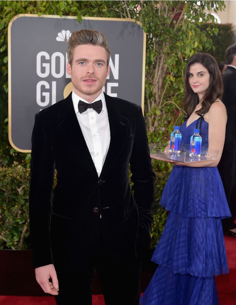 Richard Madden and Fiji Water Girl Kelleth Cuthbert | Stefanie Keenan/Getty Images for FIJI Water