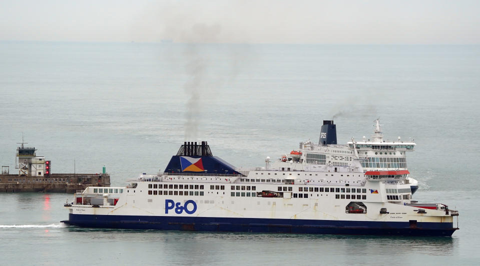 P&O Ferries previously said that its business was no longer viable after making a £100m loss year-on-year. Photo: PA