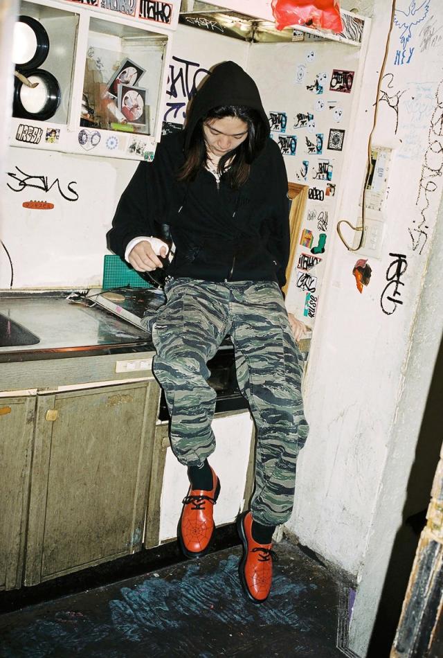 Dr. Martens x Supreme Shoot Webs on the 3-Eye Shoe