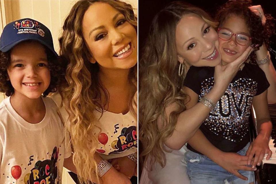 <p>Moroccan Cannon/Instagram, Monroe Cannon/Instagram</p> Mariah Carey with twins Moroccan and Monroe