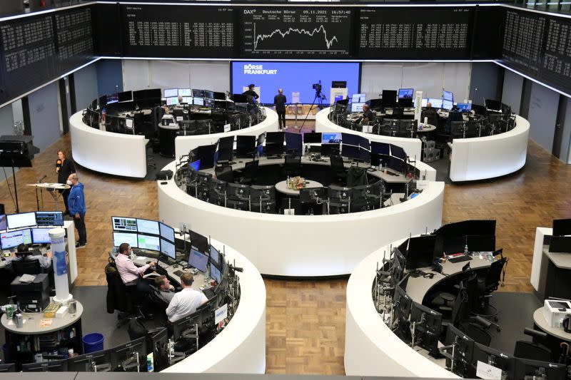 The German share price index DAX graph is pictured at the stock exchange in Frankfurt