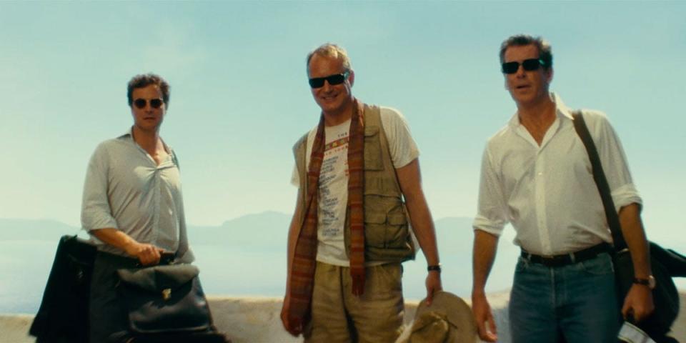 colin firth, stellan skargard, and pierce brosnan in mamma mia