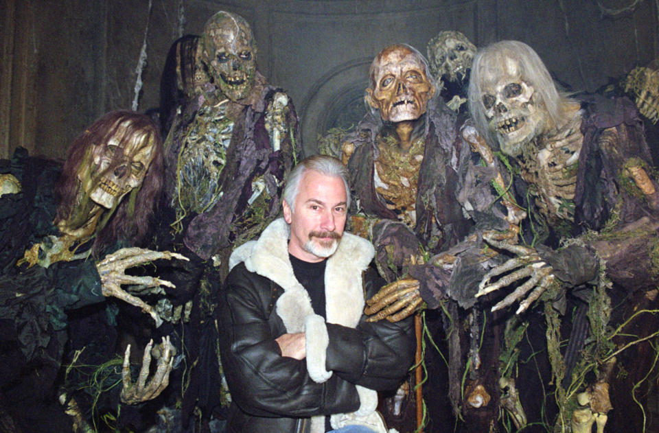 Makeup legend Rick Baker on the set of the 2003 movie <em>The Haunted Mansion.</em> (Photo: Walt Disney/Courtesy Everett Collection)