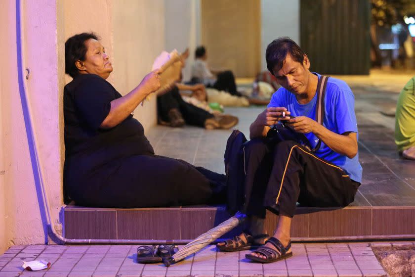 Homeless people in Chow Kit, June 23, 2014. Penang Chief Minister Lim Guan Eng told Tengku Adnan to be more compassionate and humane by removing the ban on the soup kitchens. — Picture by Choo Choy May