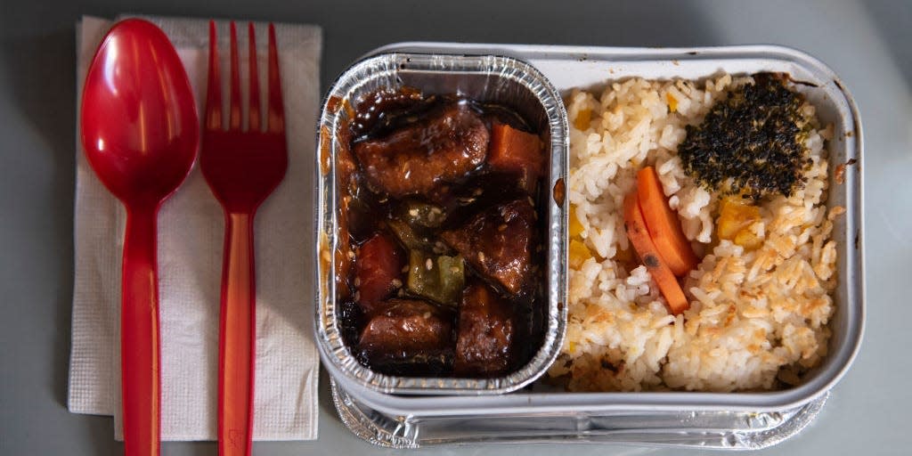 AirAsia in flight meal