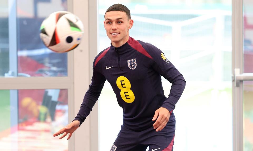 <span><a class="link " href="https://sports.yahoo.com/soccer/players/937742/" data-i13n="sec:content-canvas;subsec:anchor_text;elm:context_link" data-ylk="slk:Phil Foden;sec:content-canvas;subsec:anchor_text;elm:context_link;itc:0">Phil Foden</a>’s natural instinct is to drift inside and he has been trying to make things happen.</span><span>Photograph: Eddie Keogh/The FA/Getty Images</span>