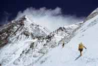 1963 | NEPAL: The first American team to summit Mount Everest in 1963 included National Geographic’s Barry Bishop. (Photo by Barry Bishop) <br> <br> <a href="http://www.nationalgeographic.com/125/" rel="nofollow noopener" target="_blank" data-ylk="slk:Click here for more info at NationalGeographic.com;elm:context_link;itc:0;sec:content-canvas" class="link ">Click here for more info at NationalGeographic.com</a>