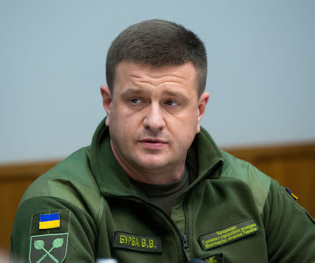 Head of the Chief Directorate of Intelligence of the Ukrainian Ministry of Defence, Vasyl Burba attends a meeting with President Petro Poroshenko on national defence and security in Kiev, Ukraine November 30, 2018. Mykhailo Markiv/Ukrainian Presidential Press Service/Handout via REUTERS