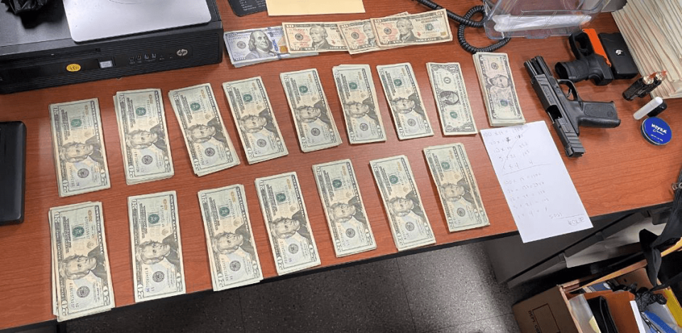 Los Angeles police recovered cash during a search warrant service at an Inglewood business on July 16, 2024. (Los Angeles Police Department)