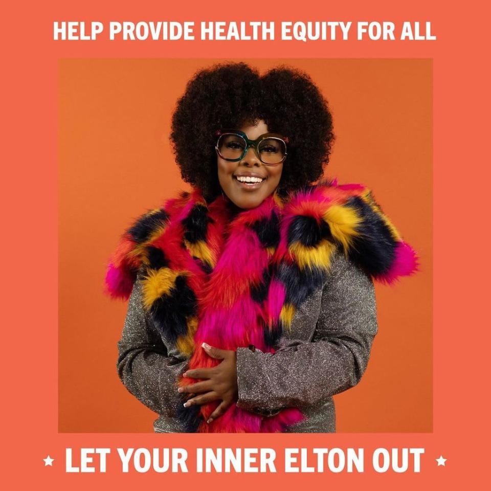 Amber Riley supporting the Inner Elton campaign