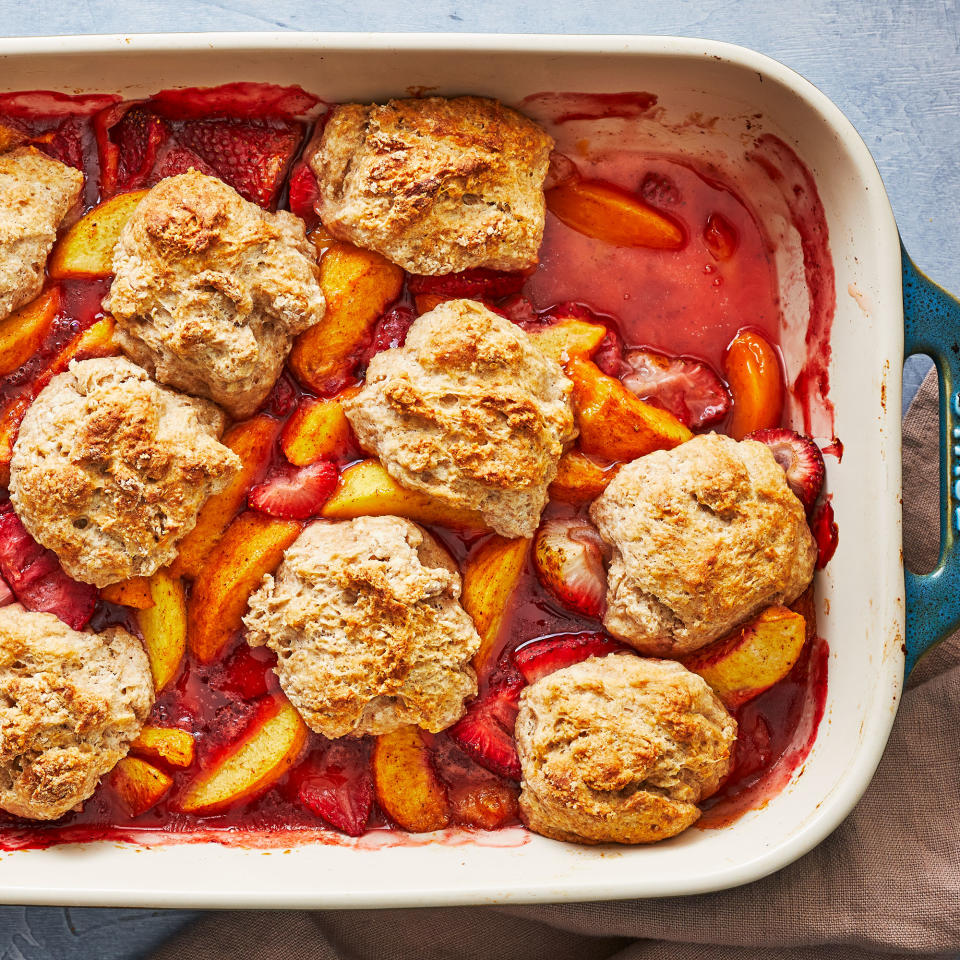 Peach & Strawberry Cobbler