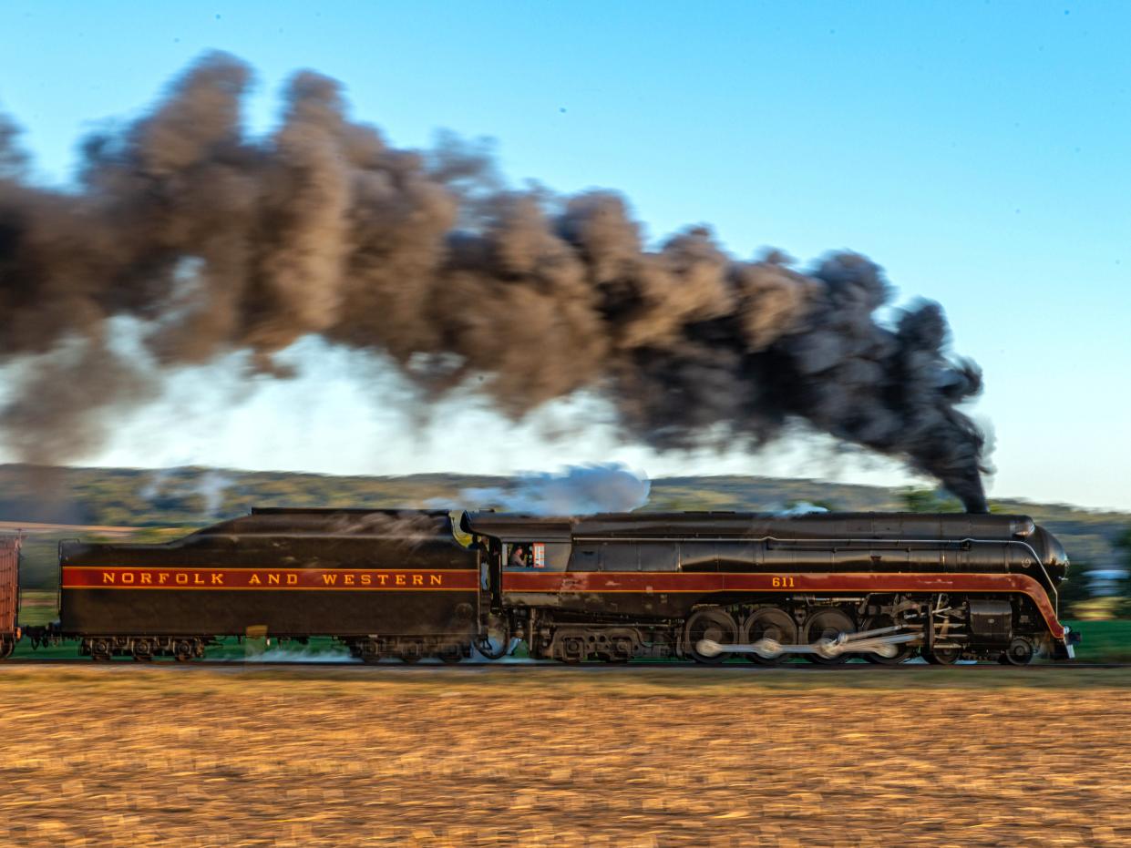 The Norfolk & Western Class J No. 611 steam passenger locomotive will be making excursions through the Shenandoah Valley this fall.