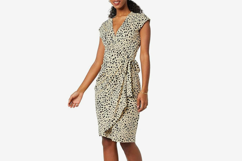 Amazon Essentials Cap Sleeve Wrap Dress