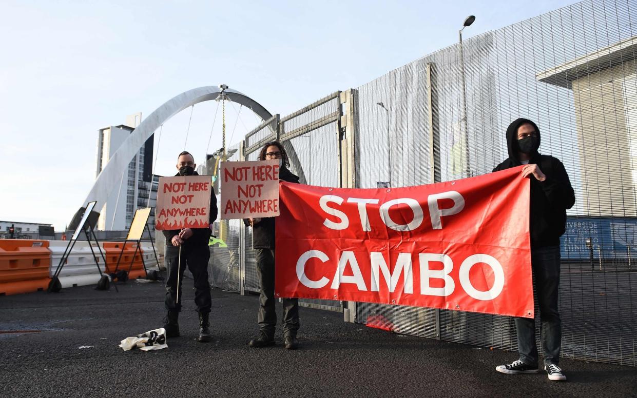 Cambo protesters