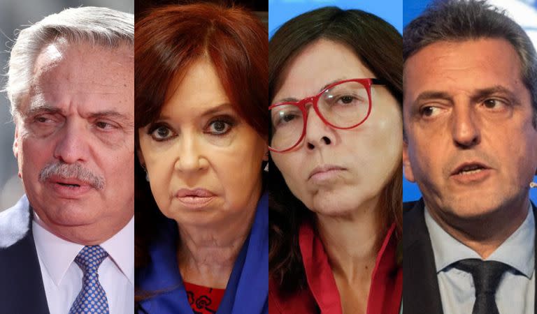 Alberto Fernández, Cristina Kirchner, Silvina Batakis y Sergio Massa