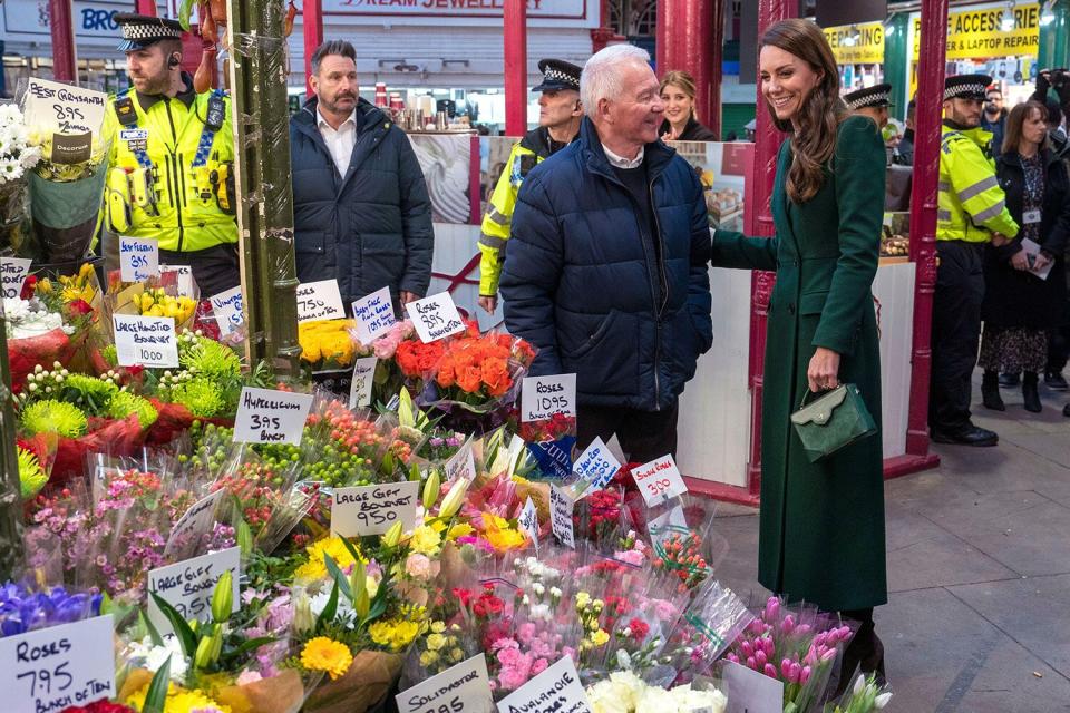 Princess of Wales in Kirkgate Market in Leeds, West Yorkshire, where she is meeting vendors and members of the public for the launch of the Shaping Us campaign