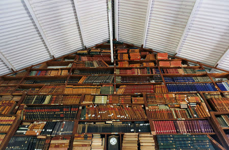 Volumes of observation records are seen inside the library at the Kodaikanal Solar Observatory, India, February 3, 2017. REUTERS/Danish Siddiqui