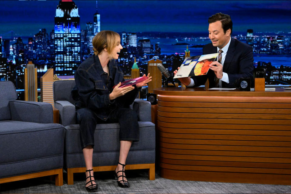 Maya Hawke on ‘The Tonight Show Starring Jimmy Fallon’ on Jun 28, 2022. - Credit: Todd Owyoung/NBC