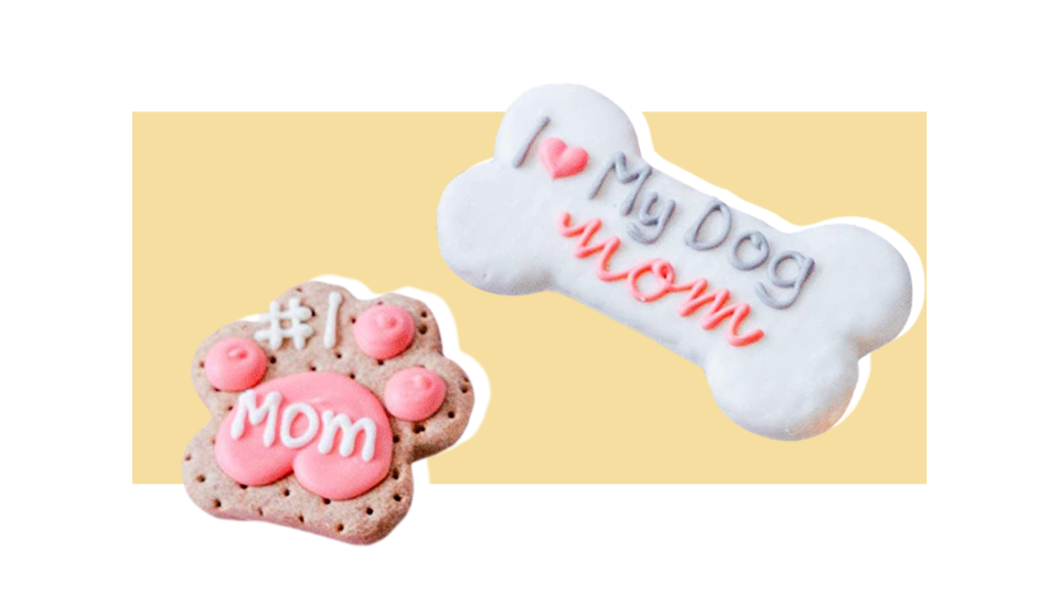 Mother's Day gifts for dog moms: dog cookies.