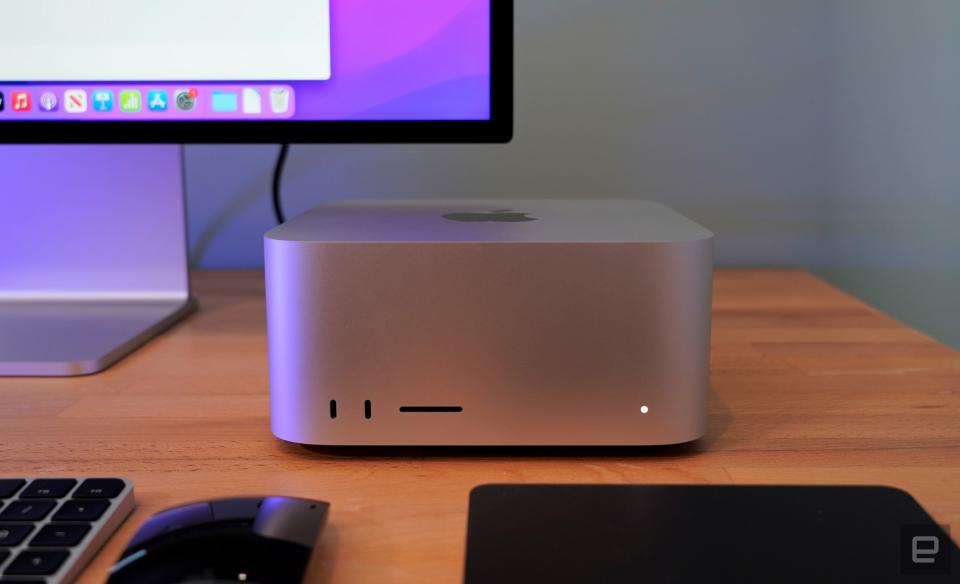 <p>Apple Mac Studio from the front</p>
