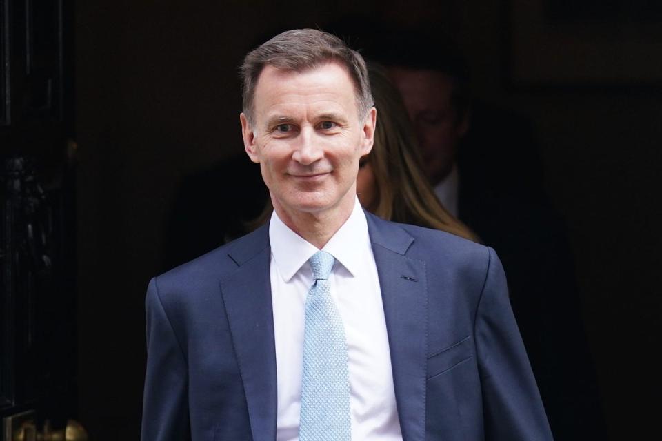 Jeremy Hunt said the economy ‘is returning to full health for the first time since the pandemic’ (PA Wire)