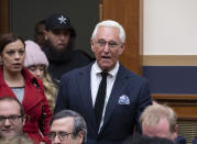 Roger Stone, a confidant of President Donald Trump, enters the House Judiciary Committee hearing room to hear testimony by Google CEO Sundar Pichai, on Capitol Hill in Washington, Tuesday, Dec. 11, 2018. (AP Photo/J. Scott Applewhite)