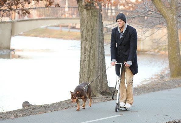 BOSTON, MA - DECEMBER 07: Tom Brady is seen on December 07, 2013 in Boston, Massachusetts.  (Photo by Stickman/Bauer-Griffin/GC Images)