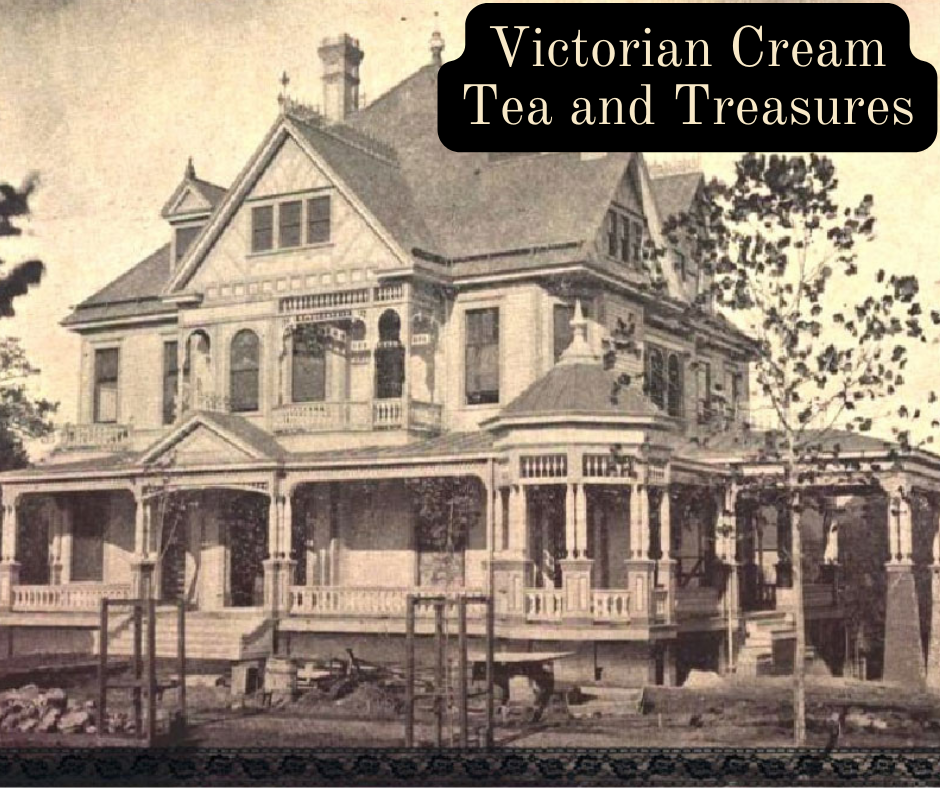 Purchase an antique from the beautiful Logan Mansion while enjoying a Victorian Cream Tea and Scones at Victorian Cream Tea and Treasures.