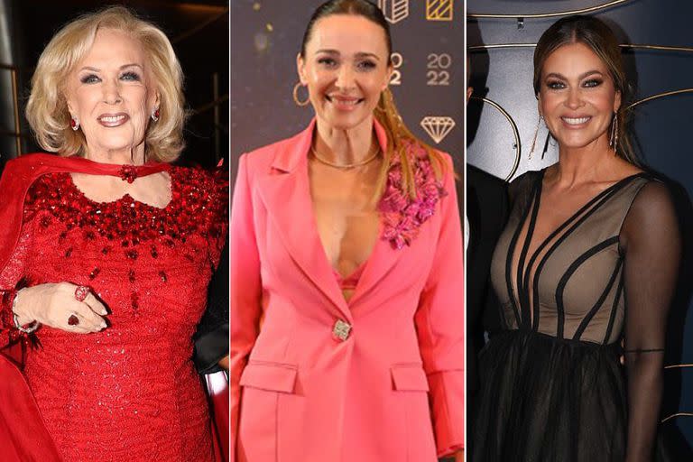 Mirtha Legrand, Verónica Lozano y Karina Mazzocco, tres famosas que desde hace semanas piensan sus looks con sus respectivos diseñadores