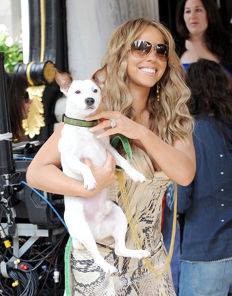 Carey Mariah With Dog