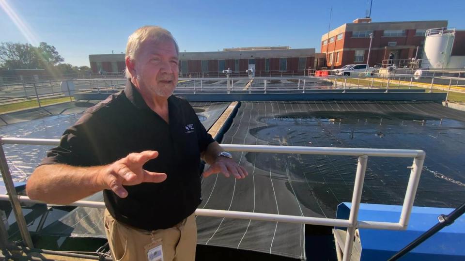 John Otto, superintendent of water production for the Columbus Water Works in Columbus, Georgia, gives a tour of the water treatment facility in Columbus. 10/30/2023