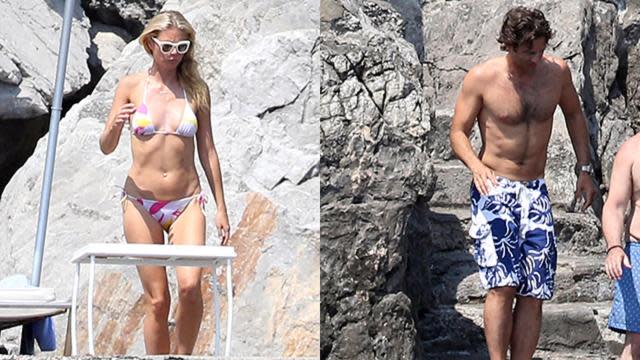 Looks like Gwyneth Paltrow and boyfriend Brad Falchuk are still going strong. The 42-year-old actress soaked up the sun with Ryan Murphy's 44-year-old producing partner in the Italian resort town of Positano on Sunday, where they both showed off their super-fit physiques. Gwyneth looked amazing in a colorful Pucci bikini, while Brad showed off his abs, going shirtless in blue-and-white board shorts. AKM/GSI <strong>WATCH: Gwyneth Paltrow Dishes On All Her Exes -- Brad Pitt Was 'Too Good For Me'</strong> Both of them showed off their more adventurous sides, jumping into the sea, and also showed some PDA while lounging together and working on their tans. AKM/GSI The couple was snapped in Rome last week, and Gwyneth has shared some pics of her Italian vacay on Instagram -- sans Brad, of course. The Goop founder even found the time to make her own pasta during her romantic getaway. "When in Rome ... make your own pasta! Chef Rosa had me blend the egg with basil before I mixed with flour... Green tagliolini Served with a simple sauce of blanched Roma tomatoes and fresh burrata," she wrote. Gwyenth and Brad have been linked together since last July, but have largely kept under the radar. Gwyneth announced her separation from her ex, Chris Martin, last March. WATCH: Gwyneth Paltrow Says 'Nothing Ruled Out' of Her Diet While Showing Off Amazing Bikini Body Check out how Gwyneth and Chris have kept it amicable for their two kids, 11-year-old Apple and 9-year-old Moses, while moving on with their respective love lives -- Chris with Oscar- winning actress Jennifer Lawrence -- in the video below.