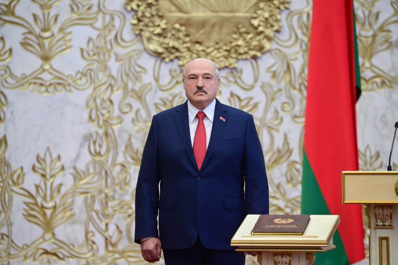 Belarusian President Lukashenko attends a swearing-in ceremony in Minsk