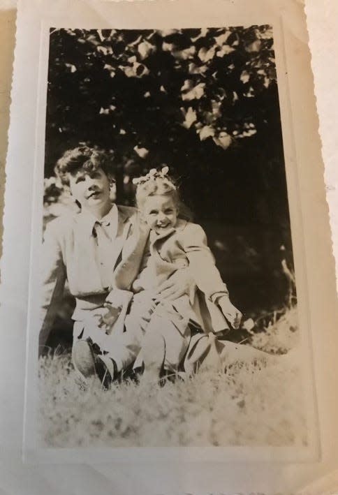 Michelle Freestone with her mother, Josephine Decker, who was a skilled airplane mechanic.