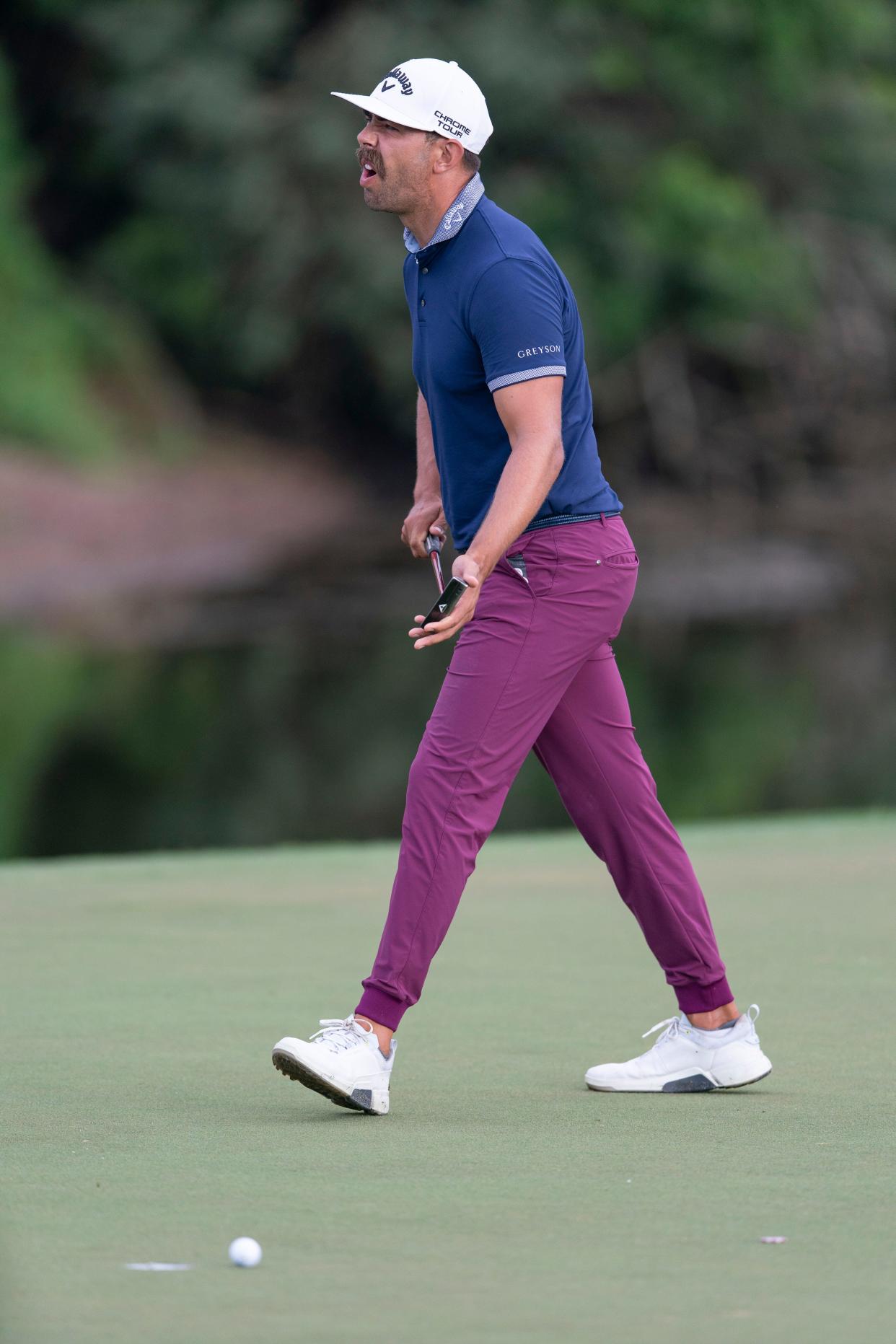 Erik Van Rooyen misses a putt on the 15th hole during the final round of The Cognizant Classic in The Palm Beaches at PGA National Resort & Spa on March 3, 2024 in Palm Beach Gardens, Florida.